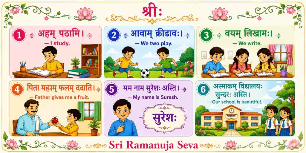 अस्मद् शब्दरूप – Shabd roop table for “asmad” | Learn Sanskrit grammar&nbsp;easily
