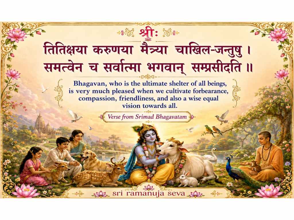 By what qualities is Sri Bhagavan pleased? (from Srimad&nbsp;Bhagavatam)