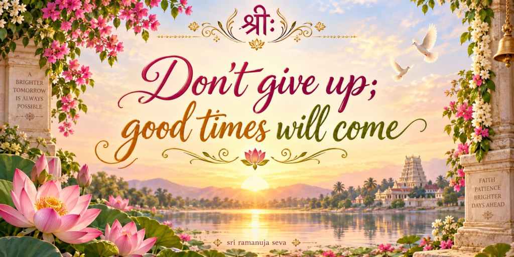 Don’t give up; good times will&nbsp;come