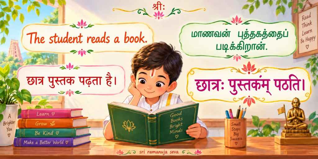 Understanding प्रथमा विभक्ति and द्वितीया विभक्ति | Construct simple sentences in&nbsp;Sanskrit